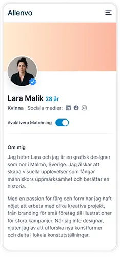 Candidate profile mobile view